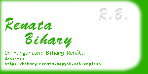renata bihary business card