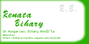 renata bihary business card